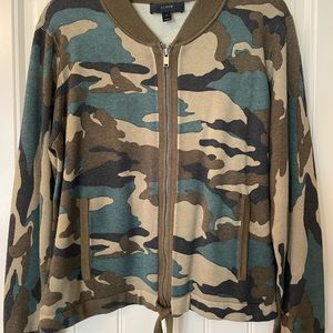 J. Crew camo cardigan. Size Medium.